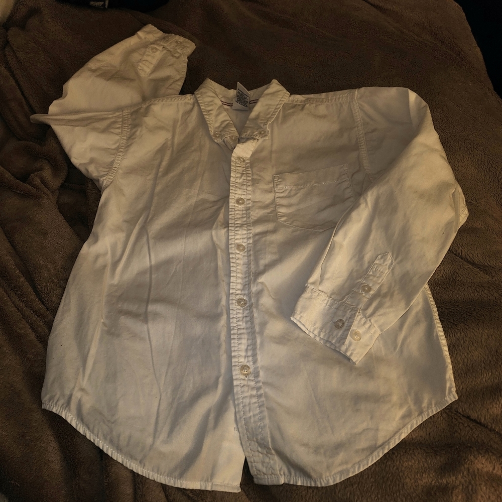 Sz 7 Gymboree White Button Down Kids Shirt